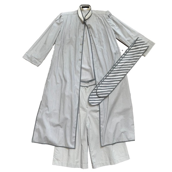 Louis Feraud Dresses & Skirts - Louis Feraud Vintage Set Shirt Dress with Culottes Shorts Side Slit Size small